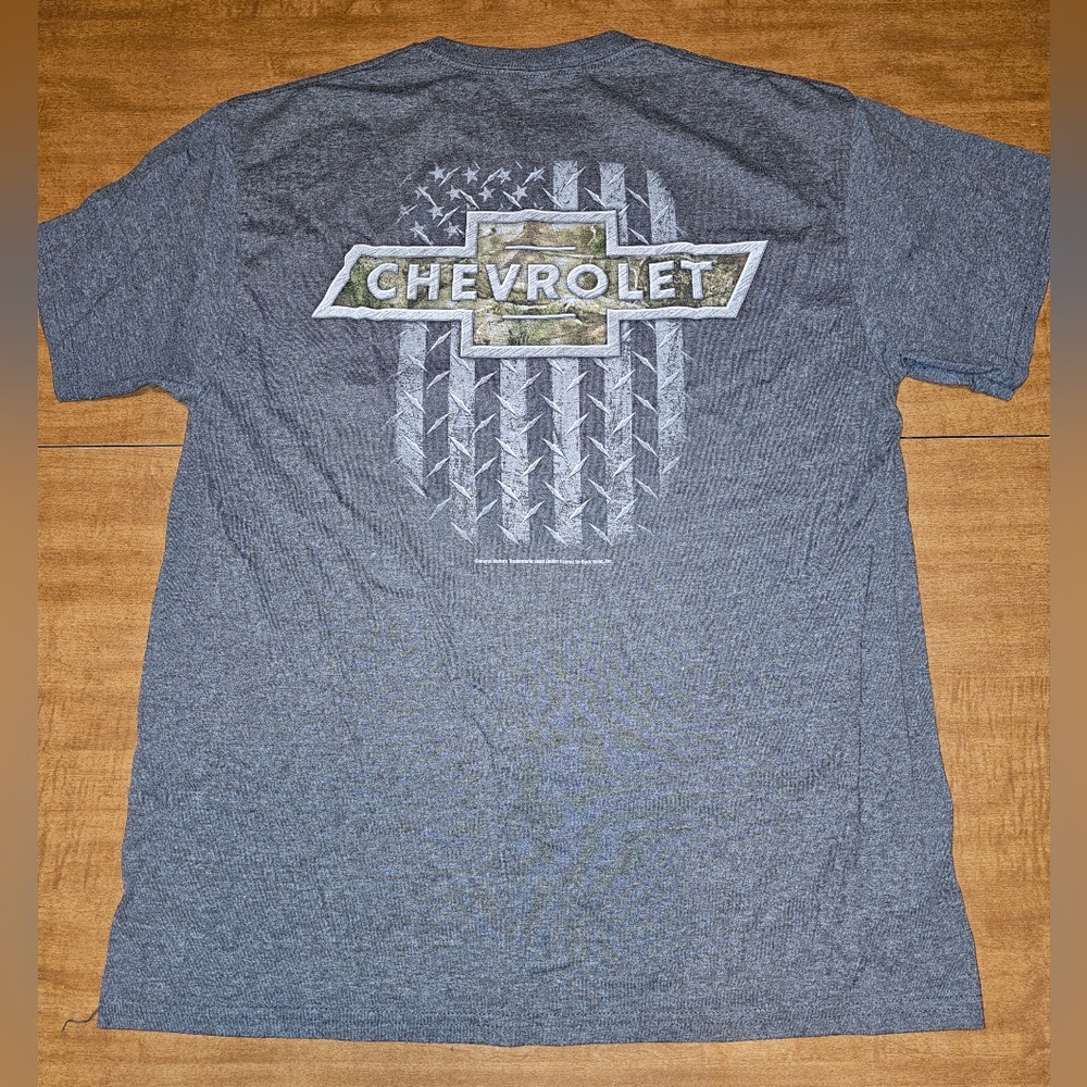 Chevrolet Shirt Mens Gray GM Official Apparel Graphic Tee Detroit L